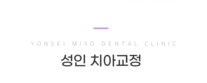 성인 치아교정