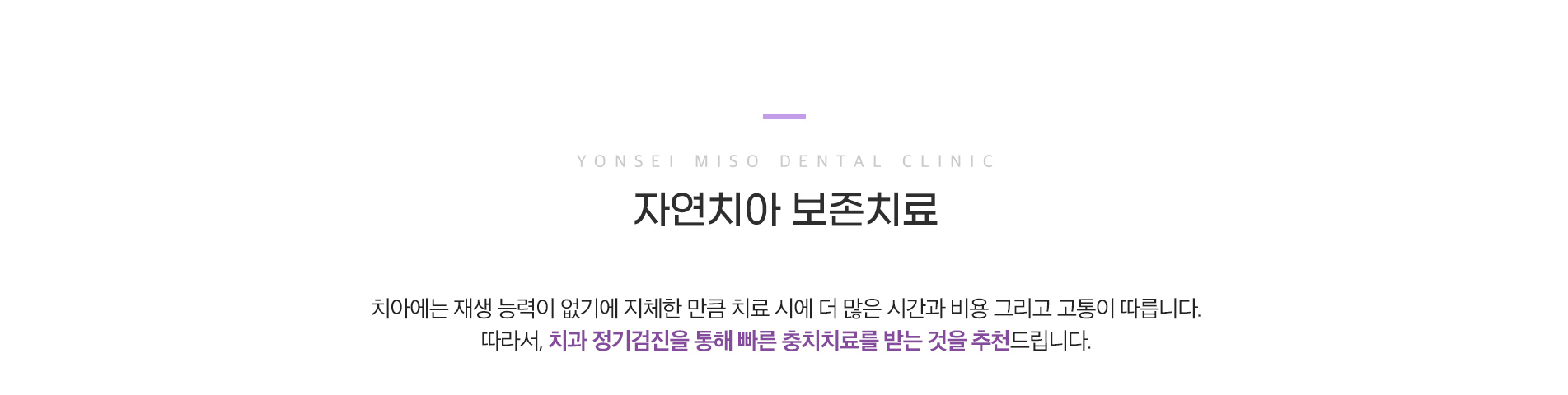 자연치아 보존치료